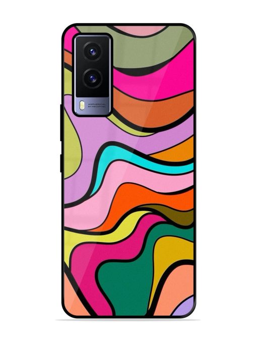 Wavy Wonder Glossy Soft Edge Case for Vivo V21E (5G) Chachhi