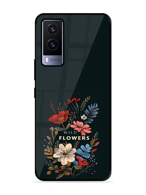 Dark Floral Glossy Soft Edge Case for Vivo V21E (5G) Chachhi