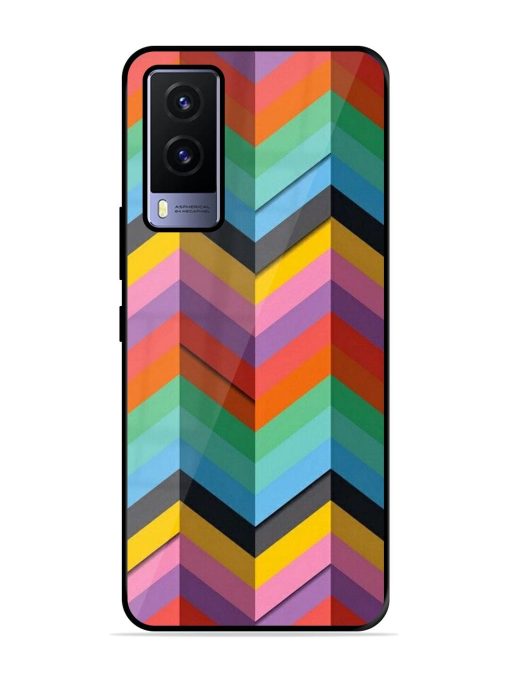 Colorful Zigzag Glossy Soft Edge Case for Vivo V21E (5G) Chachhi