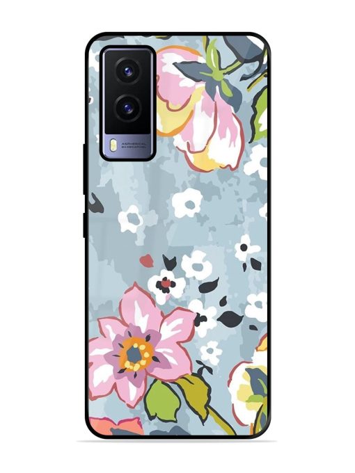 Floral Fantasy Glossy Soft Edge Case for Vivo V21E (5G) Chachhi