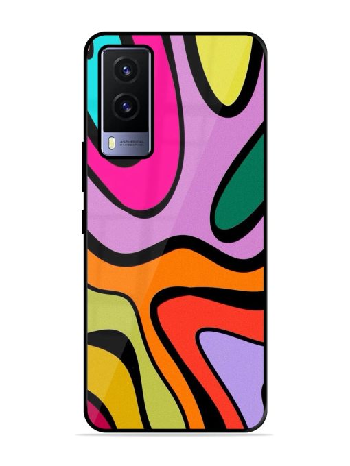 Groovy Swirls Glossy Soft Edge Case for Vivo V21E (5G) Chachhi