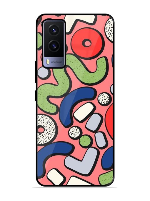 Groovy Geometric Shapes Glossy Soft Edge Case for Vivo V21E (5G) Chachhi