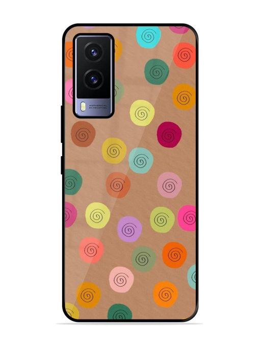 Swirly Dots On Kraft Glossy Soft Edge Case for Vivo V21E (5G) Chachhi