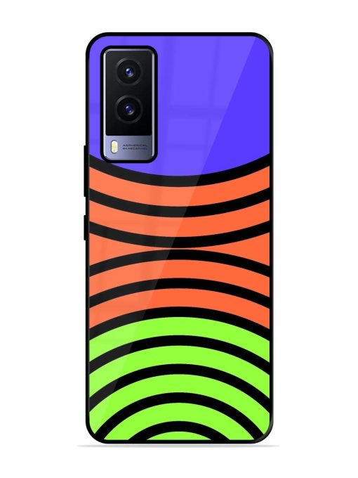 Psychedelic Stripe Symphony Glossy Soft Edge Case for Vivo V21E (5G) Chachhi