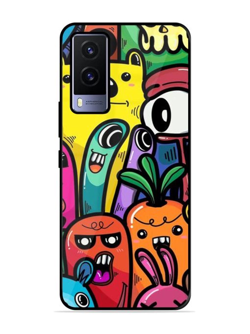 Whimsical Doodle Chaos Glossy Soft Edge Case for Vivo V21E (5G) Chachhi