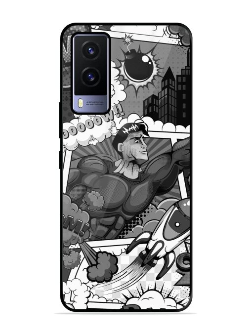 Comic Book Chaos Glossy Soft Edge Case for Vivo V21E (5G) Chachhi