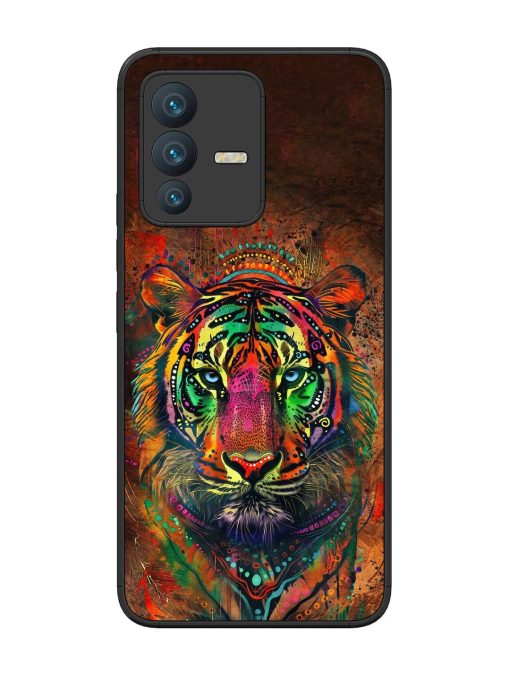 Cosmic Tiger Glossy Soft Edge Case for Vivo V23 (5G) Chachhi