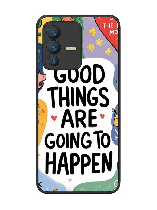 Uplifting Scribbles Glossy Soft Edge Case for Vivo V23 (5G) Chachhi