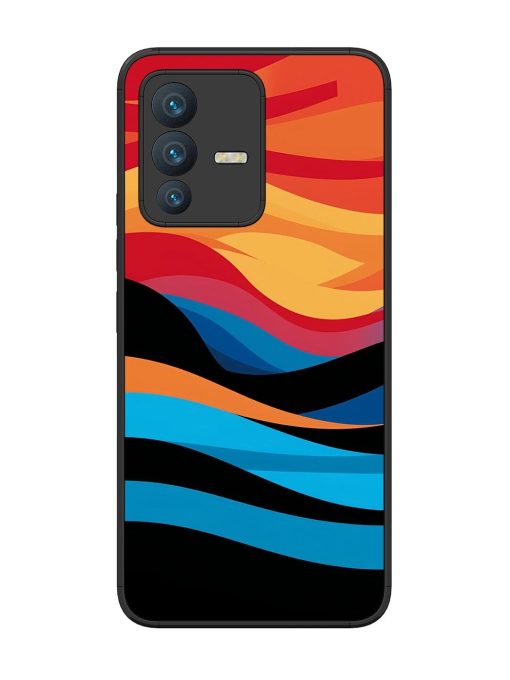 Blazing Currents Glossy Soft Edge Case for Vivo V23 (5G) Chachhi