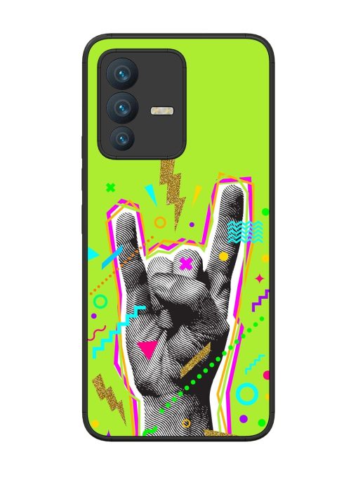 Neon Rock Glossy Soft Edge Case for Vivo V23 (5G) Chachhi