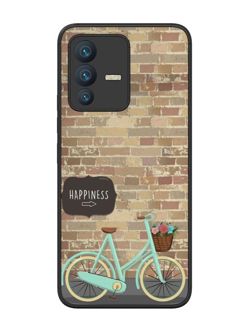 Pedaling Towards Happiness Glossy Soft Edge Case for Vivo V23 (5G) Chachhi