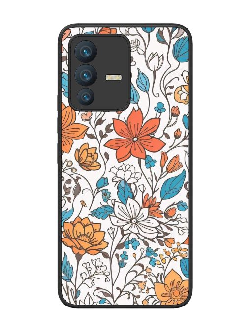 Floral Symphony Glossy Soft Edge Case for Vivo V23 (5G) Chachhi