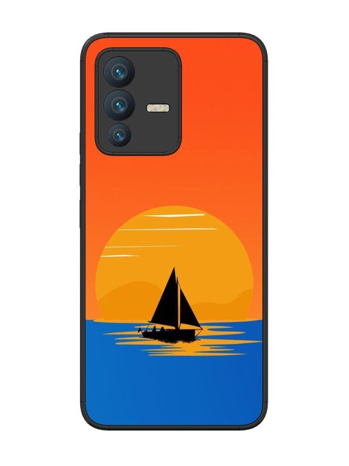 Sunset Sail Glossy Soft Edge Case for Vivo V23 (5G) Chachhi