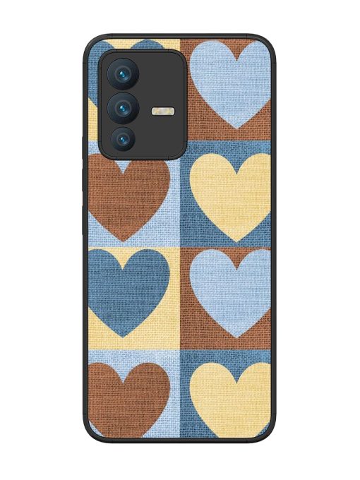 Hearts On Canvas Glossy Soft Edge Case for Vivo V23 (5G) Chachhi