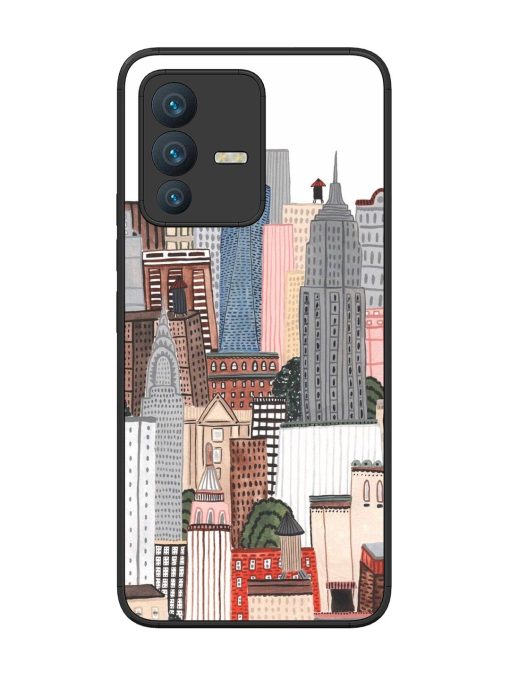 Cityscape Dreams Glossy Soft Edge Case for Vivo V23 (5G) Chachhi