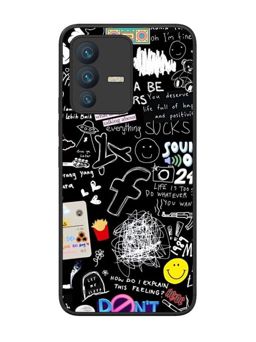 Doodle Diary Glossy Soft Edge Case for Vivo V23 (5G) Chachhi