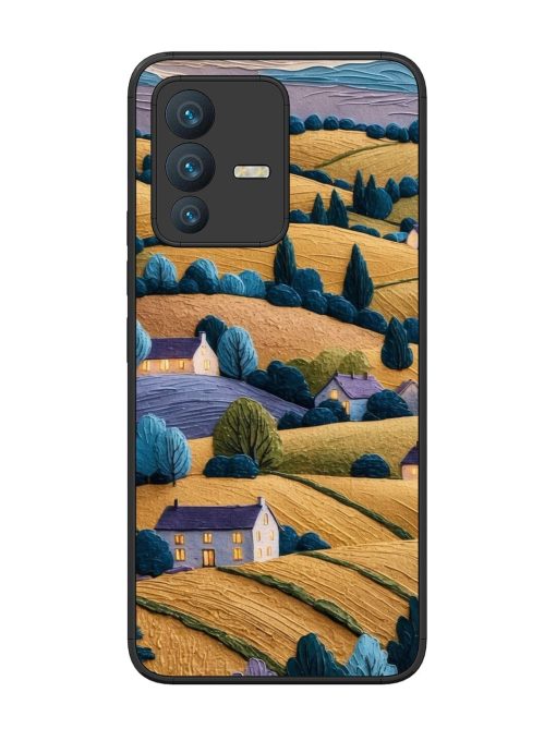 Rolling Hilltop Haven Glossy Soft Edge Case for Vivo V23 (5G) Chachhi