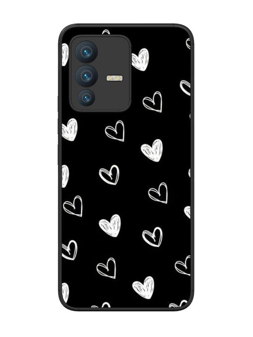 Scattered Hearts Glossy Soft Edge Case for Vivo V23 (5G) Chachhi