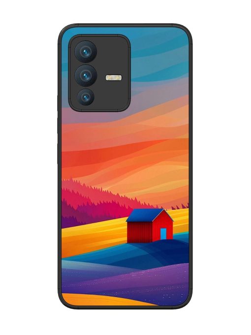 Sunset Solitude Glossy Soft Edge Case for Vivo V23 (5G) Chachhi