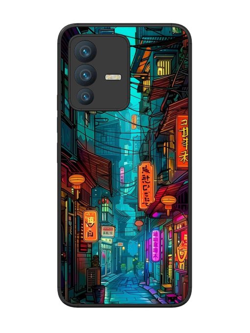 Neon Nightscape Glossy Soft Edge Case for Vivo V23 (5G) Chachhi