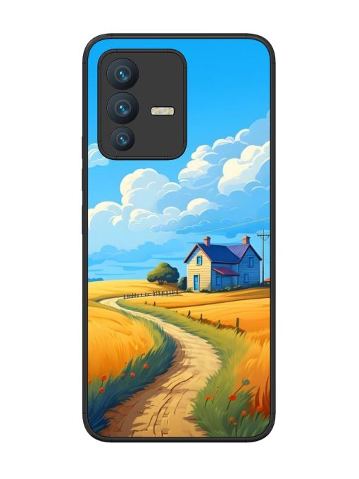 Countryside Cottage Glossy Soft Edge Case for Vivo V23 (5G) Chachhi