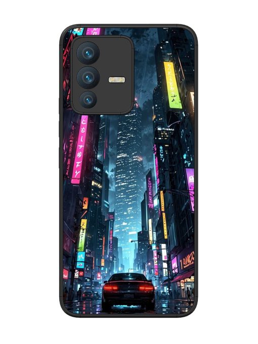 Neon Nightscape Glossy Soft Edge Case for Vivo V23 (5G) Chachhi