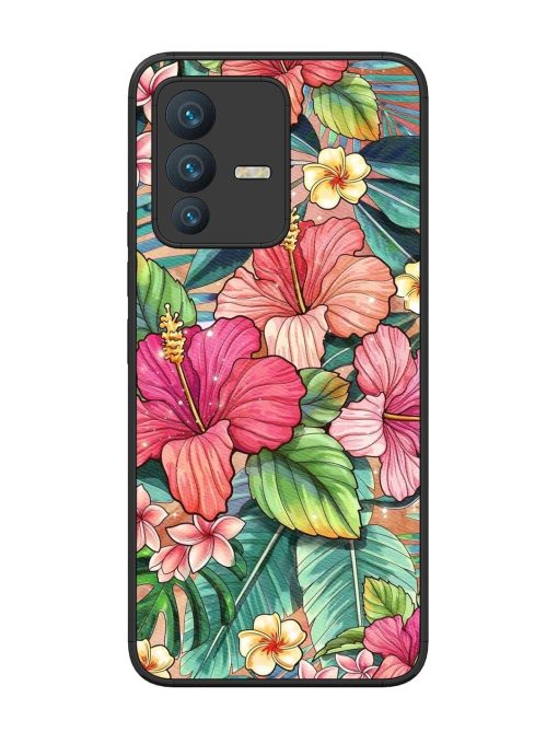 Tropical Tapestry Glossy Soft Edge Case for Vivo V23 (5G) Chachhi