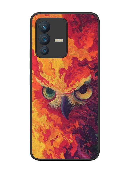 Fiery Owl Glossy Soft Edge Case for Vivo V23 (5G) Chachhi