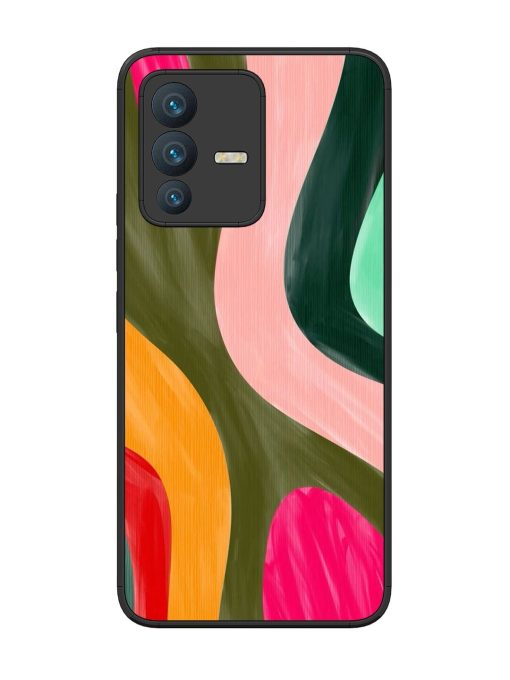 Wavy Wonderland Glossy Soft Edge Case for Vivo V23 (5G) Chachhi