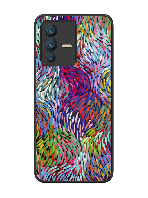 Vibrant Waves Glossy Soft Edge Case for Vivo V23 (5G) Chachhi