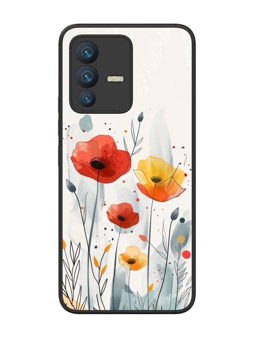 Poppy Fields Glossy Soft Edge Case for Vivo V23 (5G) Chachhi