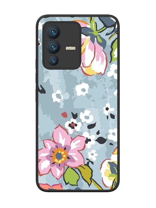 Floral Fantasy Glossy Soft Edge Case for Vivo V23 (5G) Chachhi