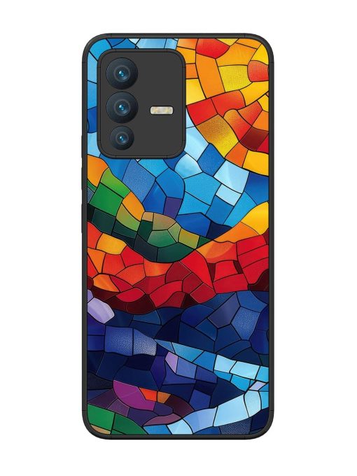 Mosaic Sunset Glossy Soft Edge Case for Vivo V23 (5G) Chachhi