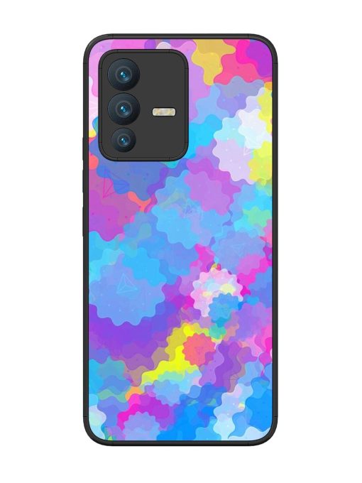 Psychedelic Cloud Burst Glossy Soft Edge Case for Vivo V23 (5G) Chachhi