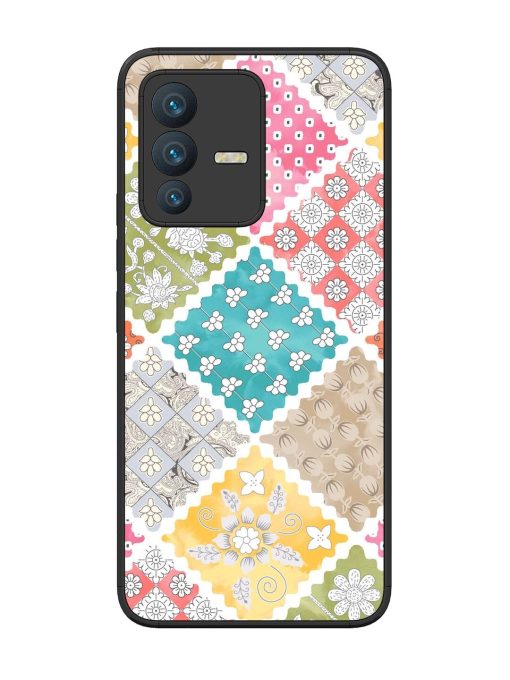 Patchwork Dreamscape Glossy Soft Edge Case for Vivo V23 (5G) Chachhi