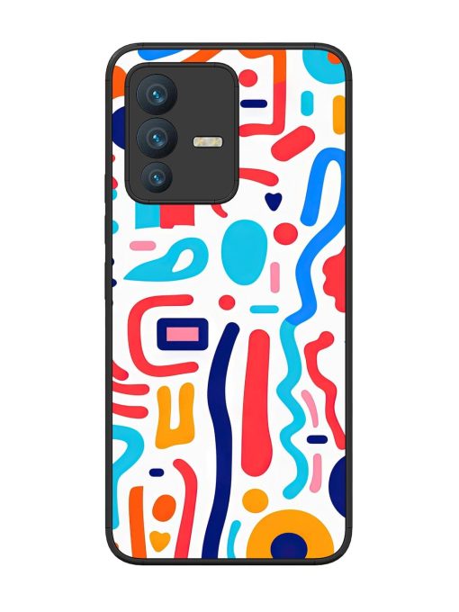 Whimsical Doodle Chaos Glossy Soft Edge Case for Vivo V23 (5G) Chachhi