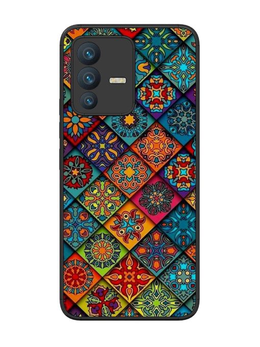 Patchwork Mandala Mosaic Glossy Soft Edge Case for Vivo V23 (5G) Chachhi