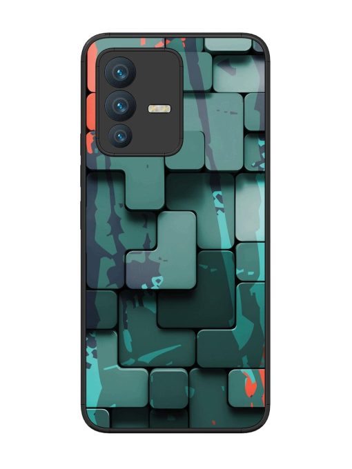 Abstract Geometric Mosaic Glossy Soft Edge Case for Vivo V23 (5G) Chachhi