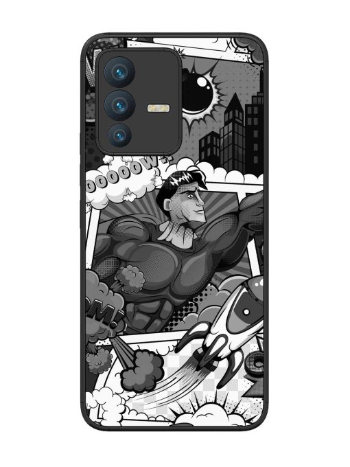 Comic Book Chaos Glossy Soft Edge Case for Vivo V23 (5G) Chachhi