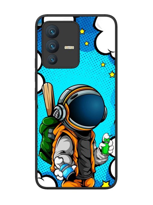 Space Graffiti Artist Glossy Soft Edge Case for Vivo V23 (5G)