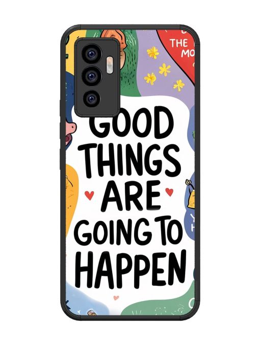 Uplifting Scribbles Glossy Soft Edge Case for Vivo V23E (5G)