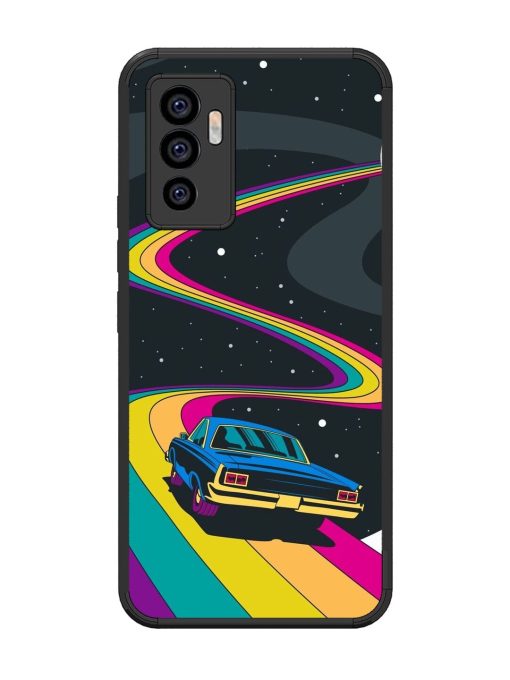 Rainbow Road Glossy Soft Edge Case for Vivo V23E (5G)