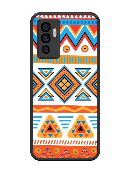 Vibrant Tribal Pattern Glossy Soft Edge Case for Vivo V23E (5G)