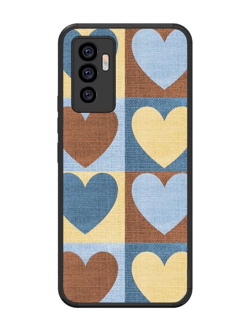 Hearts On Canvas Glossy Soft Edge Case for Vivo V23E (5G)