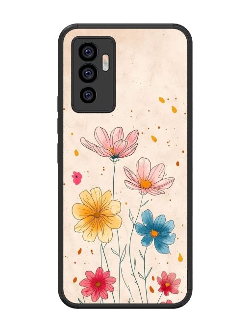 Delicate Bloom Glossy Soft Edge Case for Vivo V23E (5G)