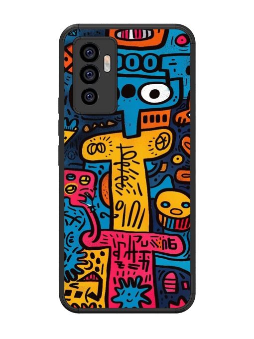 Doodletopia Glossy Soft Edge Case for Vivo V23E (5G)