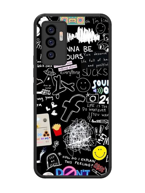 Doodle Diary Glossy Soft Edge Case for Vivo V23E (5G)