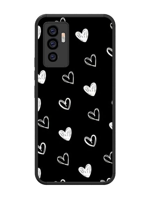 Scattered Hearts Glossy Soft Edge Case for Vivo V23E (5G)