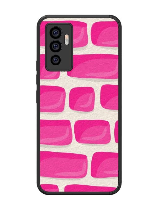 Pink Brick Wall Glossy Soft Edge Case for Vivo V23E (5G)