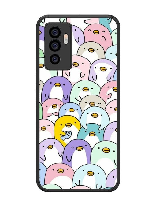 Penguin Party Glossy Soft Edge Case for Vivo V23E (5G)